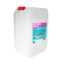 Embalagem de vinte e cinco litros de acetona da Grouht para tintas, esmaltes, vernizes, colas e acessórios de pintura.