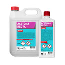 Embalagens de acetona da Grouht para tintas, esmaltes, vernizes, colas e acessórios de pintura.