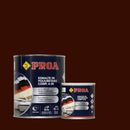 Embalagem do Esmalte de Poliuretano de Dois Componentes (2k) sobre um fundo de cor CASTANHO.