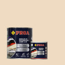 Embalagem do Esmalte de Poliuretano de Dois Componentes (2k) sobre um fundo de cor MARFIM.