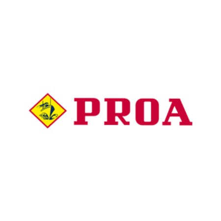 Logo da Proa, uma marca que se dedica ao desenvolvimento de tintas para a indústria e para a casa, com especial foco nos setores industrial, decorativo e naval.