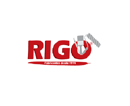 Logo da Rigo, uma marca especialista em todo o tipo de ferramentas de pintura, nomeadamente rolos, trinchas, espátulas, lixas, fitas, entre outros…