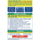 Rótulo do silicone ceys veda tudo.