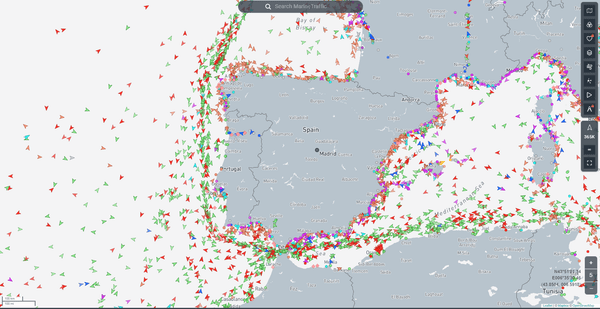 Marine Traffic: Acompanhe o tráfego de navios em tempo real.