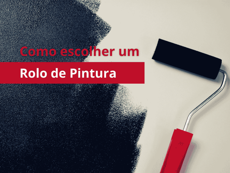 Rolo de pintura a ser passado sobre uma parede. Na imagem pode ler-se COMO ESCOLHER UM ROLO DE PINTURA, nome do artigo do blogue que a imagem ilustra.