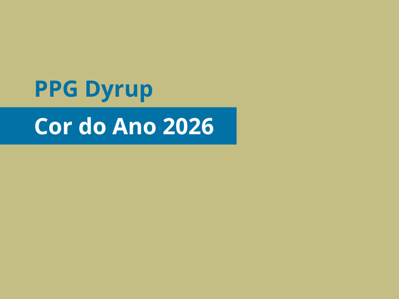 Fundo de cor vert capulin, a cor do ano de 2026 para a PPG Dyrup.