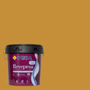 Embalagem da tinta para exteriores REVEPROA ACETINADA sob um fundo que ilustra a cor CARRAL do catálogo de cores para fachadas da marca Pinturas Proa.