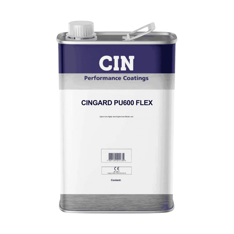 Lata do Cingard PU600 Flex, a membrana de poliuretano para impermeabilização de coberturas da CIN Performance Coatings.