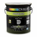Embalagem da tinta Dyrup Dyrublock, especialmente concebida para a decoração de interiores e para funcionar como isolante de manchas.