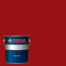 Embalagem do Esmalte Acrílico da Pinturas Proa sobre um fundo VERMELHO FERRUGEM.