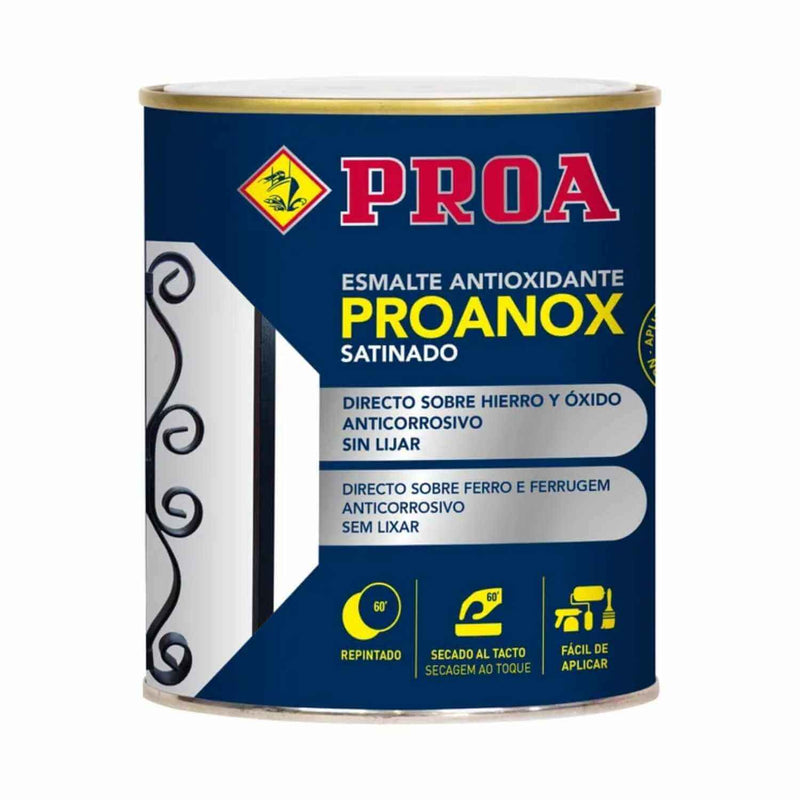 Lata do Esmalte Antioxidante Proanox de acabamento acetinado da Proa.