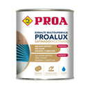 Embalagem do Proalux Acetinado, o esmalte aquoso multiaderente e multi-superfície da Pinturas Proa.