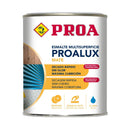 Embalagem do Proalux Mate, o esmalte aquoso multiaderente e multi-superfície da Pinturas Proa.