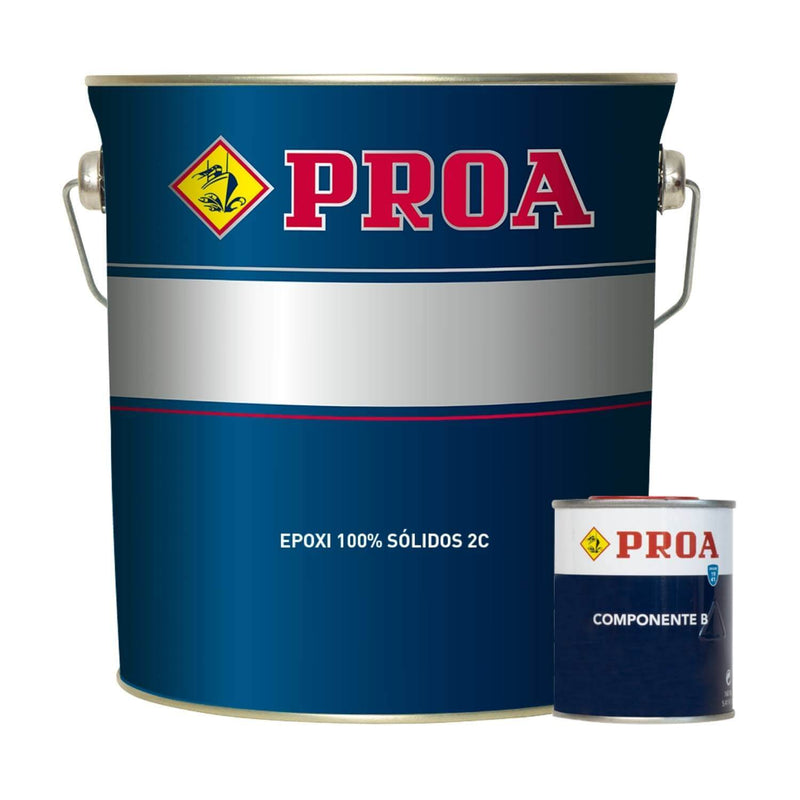 Embalagem do Esmalte Epóxi Cem por Cento Sólidos da gama Proafloor, uma gama da marca Pinturas Proa.