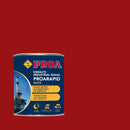 Embalagem do Esmalte Industrial Naval Proarapid MATE, da Pinturas Proa, sobre um fundo VERMELHO FERRUGEM.