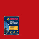 Embalagem do Esmalte Industrial Naval Proarapid MATE, da Pinturas Proa, sobre um fundo VERMELHO RUBRO.