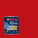 Embalagem do Esmalte Industrial Naval Proarapid Acetinado, da Pinturas Proa, sobre um fundo VERMELHO RUBRO.