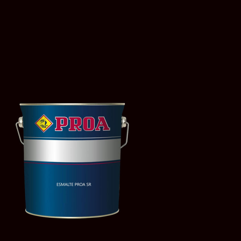 Lata do Esmalte Industrial de Secagem Rápida da Pinturas Proa sobre um fundo PRETO.