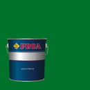 Lata do Esmalte Industrial de Secagem Rápida da Pinturas Proa sobre um fundo VERDE PRADO.