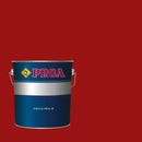 Lata do Esmalte Industrial de Secagem Rápida da Pinturas Proa sobre um fundo VERMELHO FERRUGEM.