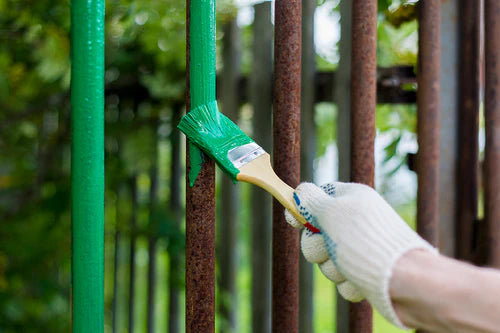 Aplicador a utilizar Esmalte Proanox de cor verde diretamente sobre o ferro.