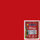 Lata do Esmalte Sintético Brilhante da Proa sobre um fundo de cor VERMELHO RUBRO.