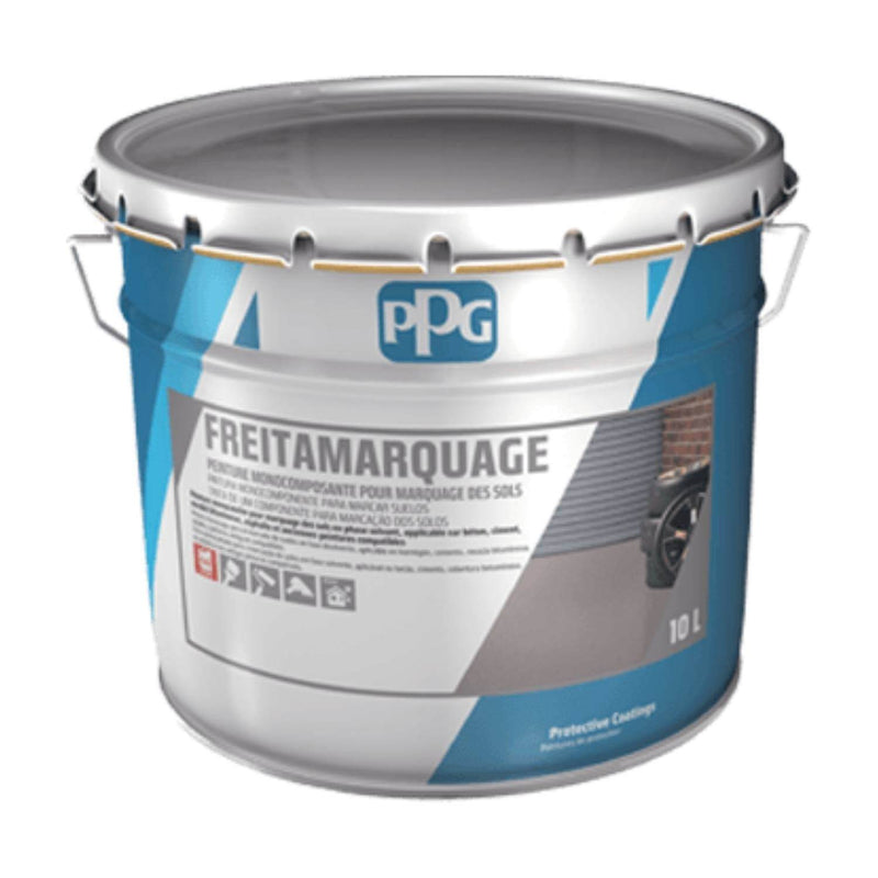 Lata da PPG Freitamarquage, a tinta para marcação de pavimentos da PPG.