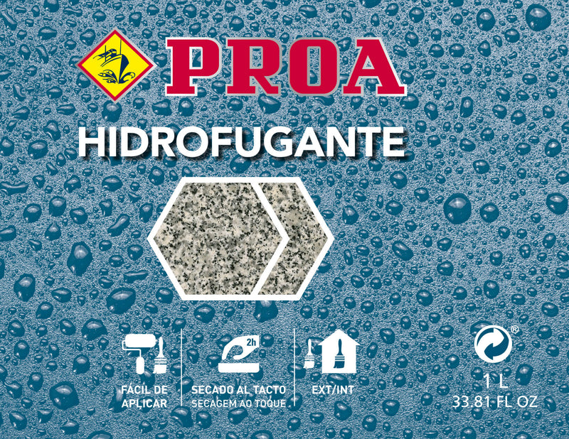 Rótulo do Hidrofugante da marca Pinturas Proa.