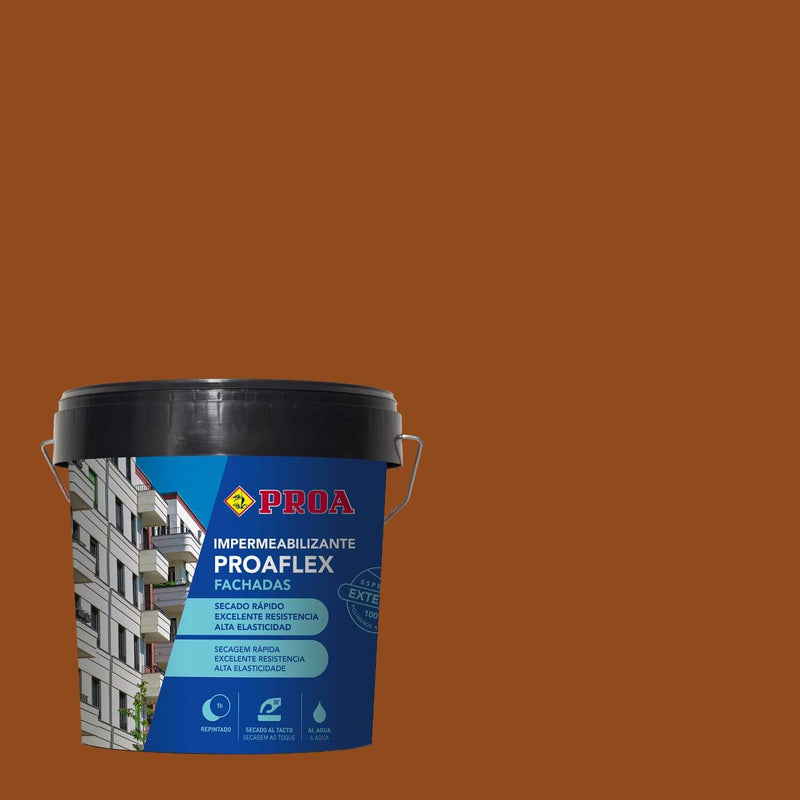 Lata do Impermeabilizante para Fachadas Proaflex da marca Pinturas Proa sobre um fundo TELHA.