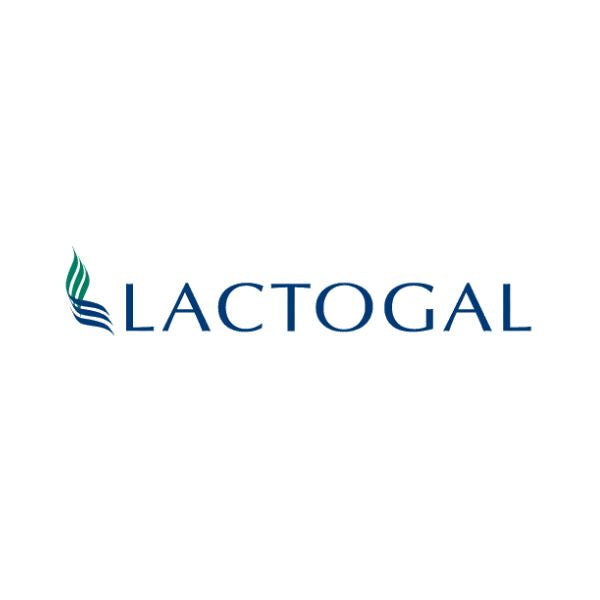 Logótipo da Lactogal. Uma empresa alimentar que é cliente da Tintas e Pinturas. A Tintas e Pinturas é uma empresa especializada em soluções de pintura e proteção anticorrosiva.