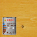 Lata de Lasur Solvente Decoraproa Mate da marca Pinturas Proa, sobre um fundo de madeira PINHO.