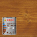 Lata de Lasur Solvente Decoraproa Mate da marca Pinturas Proa, sobre um fundo de madeira TECA.