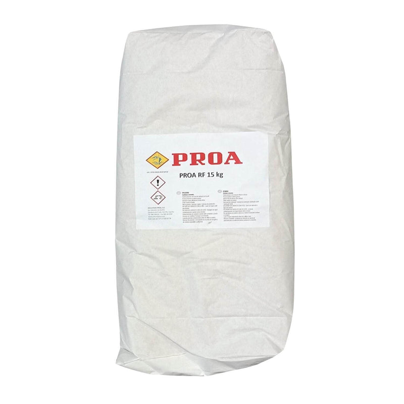 Embalagem da massa de enchimento para exteriores da marca Pintura Proa, também conhecida no mercado como Proplast RF Exterior.