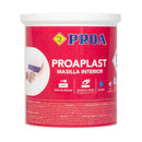 Emablagem da massa para reparar paredes e tetos interiores da marca Pinturas Proa, mástique também conhecido por Proaplast.