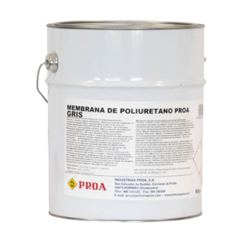 Lata da Membrana de Poliuretano Impermeabilizante da marca Pinturas Proa, desenvolvida para ser aplicada em terraços e coberturas.