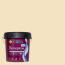 Embalagem da tinta para exteriores REVEPROA ACETINADA sob um fundo que ilustra a cor MOAÑA do catálogo de cores para fachadas da marca Pinturas Proa.