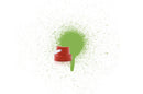 MTN Needle Cap para sprays da Montana Colors sobre um traço exemplificativo.