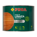 Embalagem do óleo de linhaça para madeiras da marca Pinturas Proa. O Óleo de Linhaça para Madeiras pode ser adquirido na loja online da Tintas e Pinturas, em www.tintasepinturas.pt.