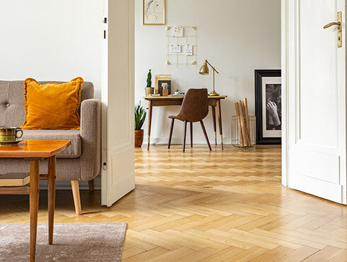 Parquet de madeira protegido com Bondex.