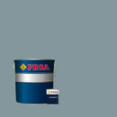 Lata de tinta poliuretano altos sólidos de acabamento acetinado da marca Pinturas Proa, sobre um fundo de cor CINZENTO MÉDIO.