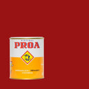 Embalagem do Primário Universal da Pinturas Proa sobre um fundo de cor VERMELHO FERRUGEM.