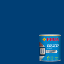 Lata de Proalac, o esmalte de laca de poliuretano da Pinturas Proa, sobre um fundo AZUL ELÉTRICO, RAL 5010.