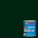 Lata de Proalac, o esmalte de laca de poliuretano da Pinturas Proa, sobre um fundo VERDE INGLÊS, RAL 6009.