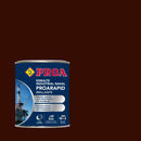 Embalagem do Esmalte Industrial BRILHANTE, da Pinturas Proa, sobre um fundo CASTANHO.