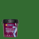 Embalagem da tinta para exteriores REVEPROA ACETINADA sob um fundo que ilustra a cor RAMALLOSA do catálogo de cores para fachadas da marca Pinturas Proa.