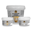 Embalagem do silicone líquido para moldes (em kit) da Cellus, uma empresa da Grouht.