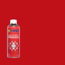 Embalagem do Spray Esmalte Sintético Proasol, da marca Pinturas Proa, sobre um fundo de cor VERMELHO.