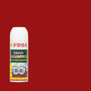 Lata de Spray Galvaproa sobre um fundo VERMELHO FERRUGEM. O Spray Galvaproa é um esmalte de aplicação direta sobre o metal galvanizado.