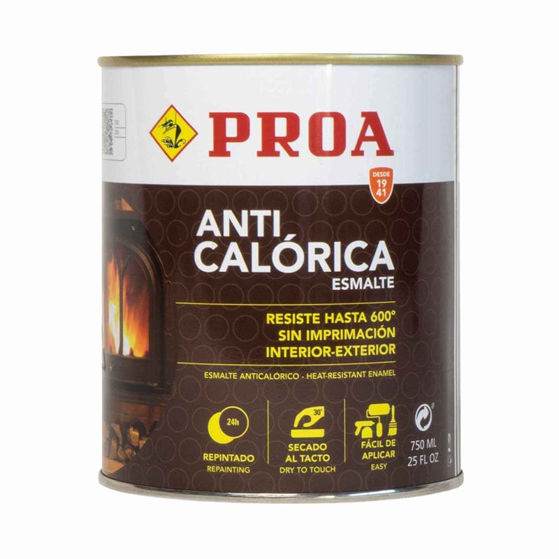 Embalagem da Tinta Anticalórica de cor Alumínio que resiste a altas temperaturas, da marca Pinturas Proa.