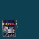 Lata de tinta antifouling universal da pinturas proa, sobre um fundo de cor AZUL.